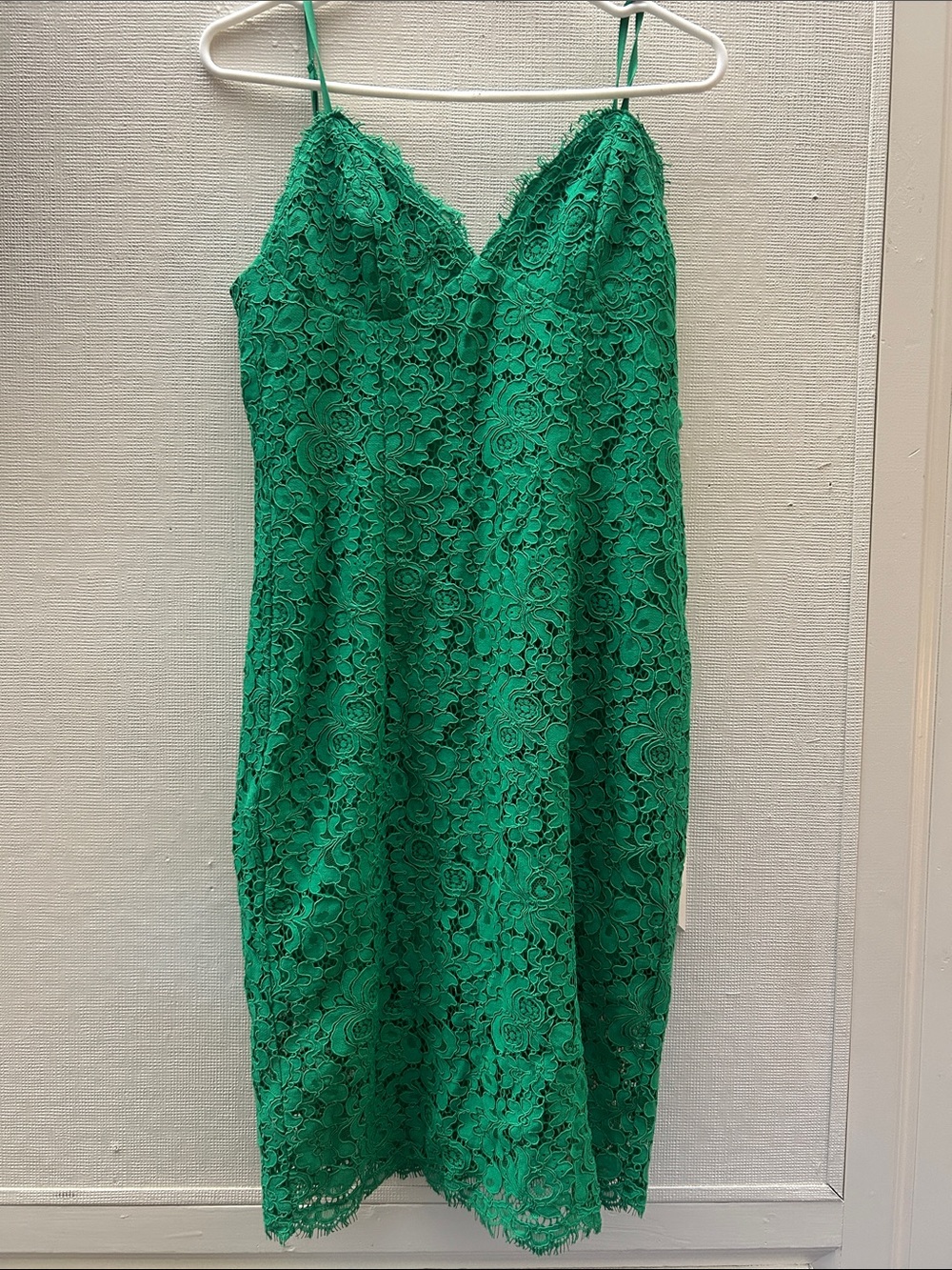 Bardot Emerald Green Lace Midi Slip Dress
